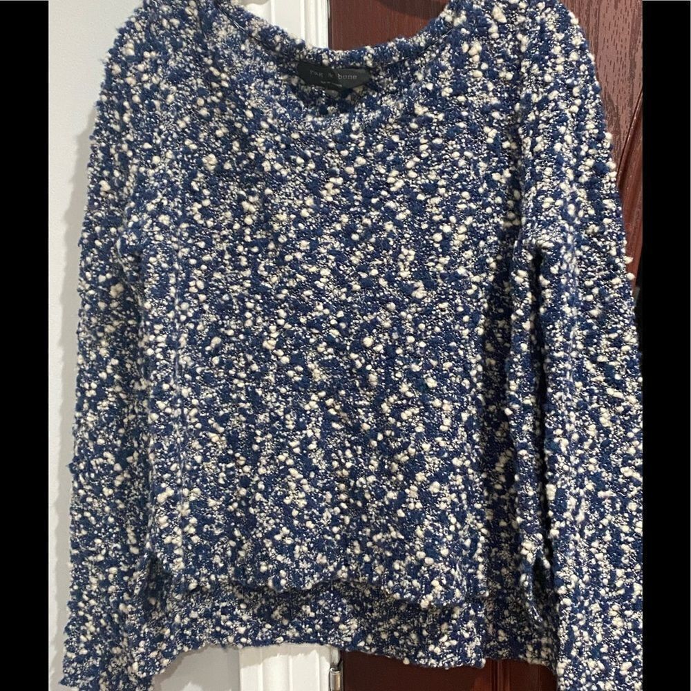 Rag & Bone Navygrey Speckled Sweater | Color: Navy/Gray | Size: S |